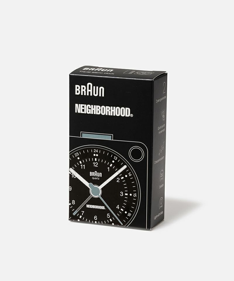 BC02X Braun classic analogue travel alarm clock - black