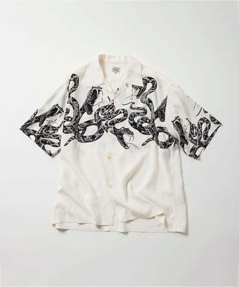 ＜GOLD＞ “MONOTONE RATTLE SNAKE” OPEN SHIRT