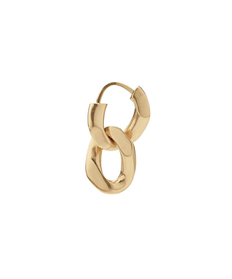 ＜Maison Margiela＞MAILLON PIERCED EARRINGS DOUBLE CURVE LINK