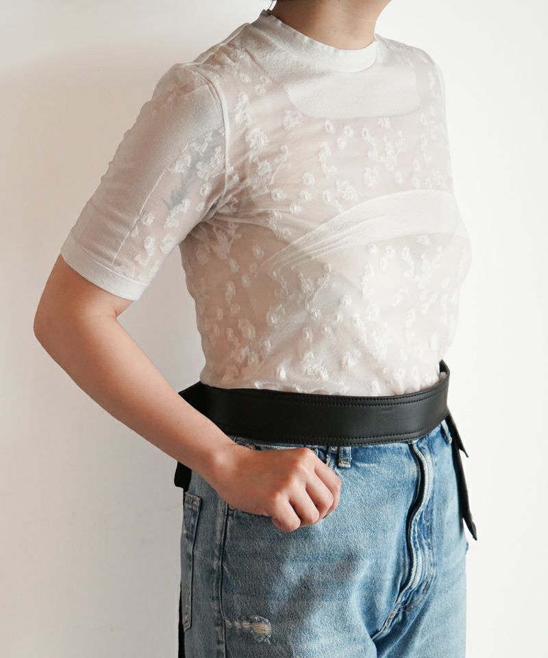 Mame Kurogouchi＞Knitted Crew Neck Top | MAKES ONLINE STORE