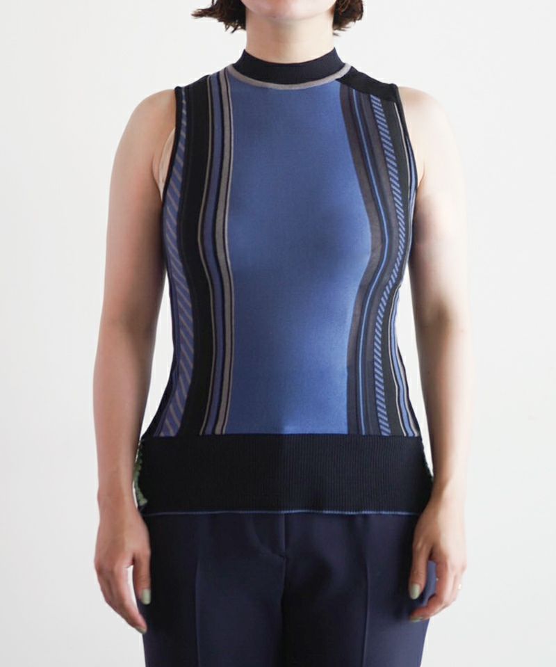 マメクロゴウチ　Sleeveless Scala Knit Tops mame【マメ】正規取り扱い店、通販可能 ON LINE SHOP - CLARK -