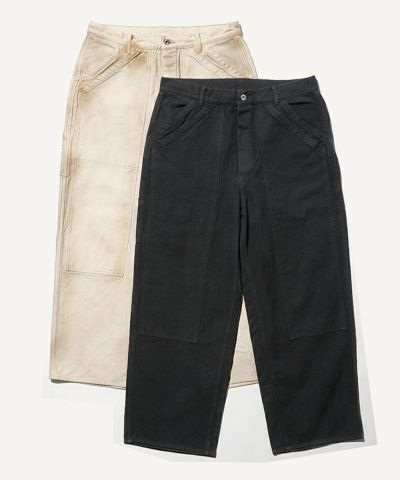 A.PRESSE＞Vintage Silk Hemp Double Knee Pants | MAKES ONLINE