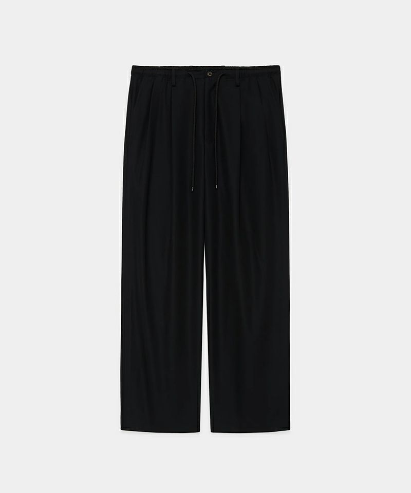 Organic Cotton Gabardine Double Pleated Easy Trousers