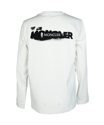 MONCLER モンクレールPEACEOFMINDエイジング加工ロゴロンTシャツ MONCLER モンクレールPEACEOFMINDエイジング加工ロゴロンTシャツ