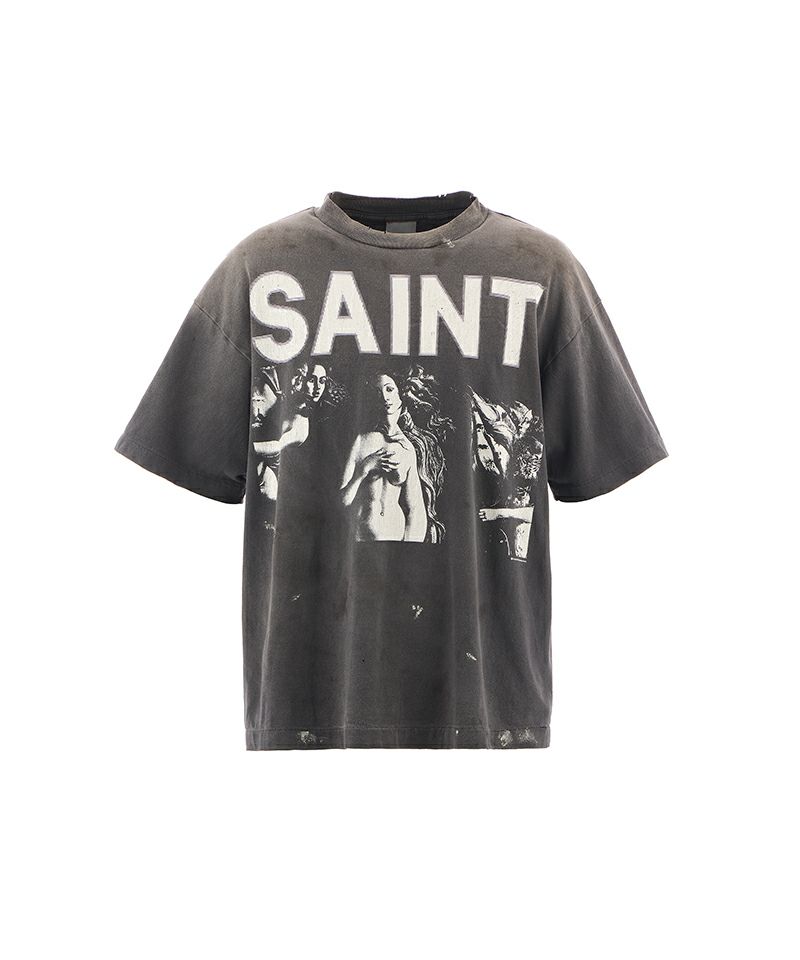 ＜SAINT MICHAEL＞SS TEE / SAINT MARIA / BLACK