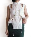 ＜JULIE KEGELS＞LACE-UP CAMI TOP（WHITE）