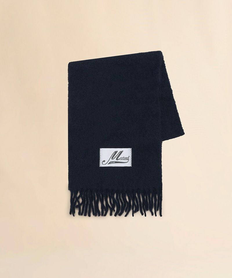 ★送料・関税込★MARNI★MARNI LOGO PATCH SCARF★マフラー マルニ MARNI MARNI マフラー SCMC0119Y0 UAW035 ロゴ フリンジ