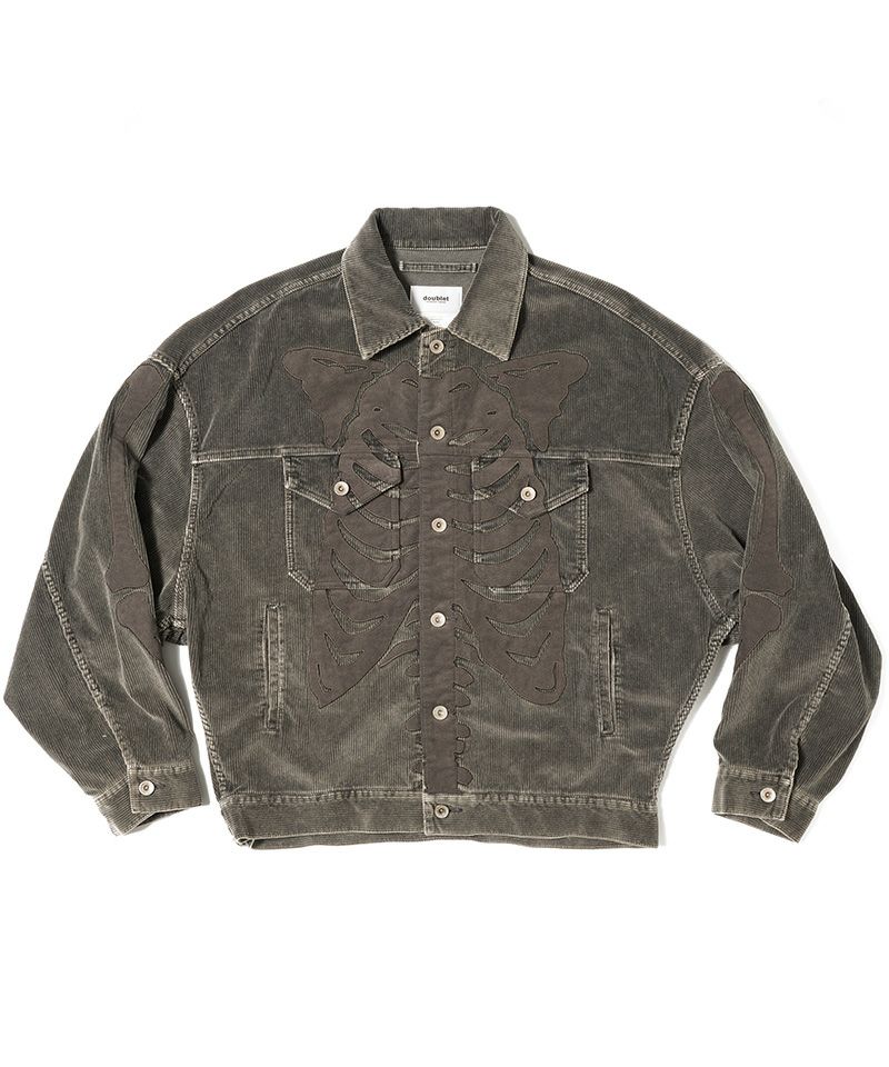 ＜doublet＞BONE APPLIQUE CORDUROY JACKET