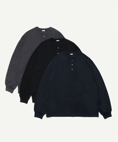 A.PRESSE＞Cashmere Blend L/S Henley Neck Shirt | MAKES ONLINE STORE