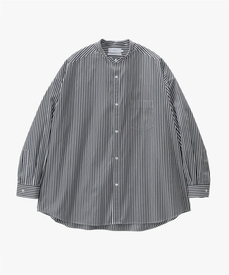 ＜Graphpaper＞High Count Band Collar Round Cut Oversized Shirt