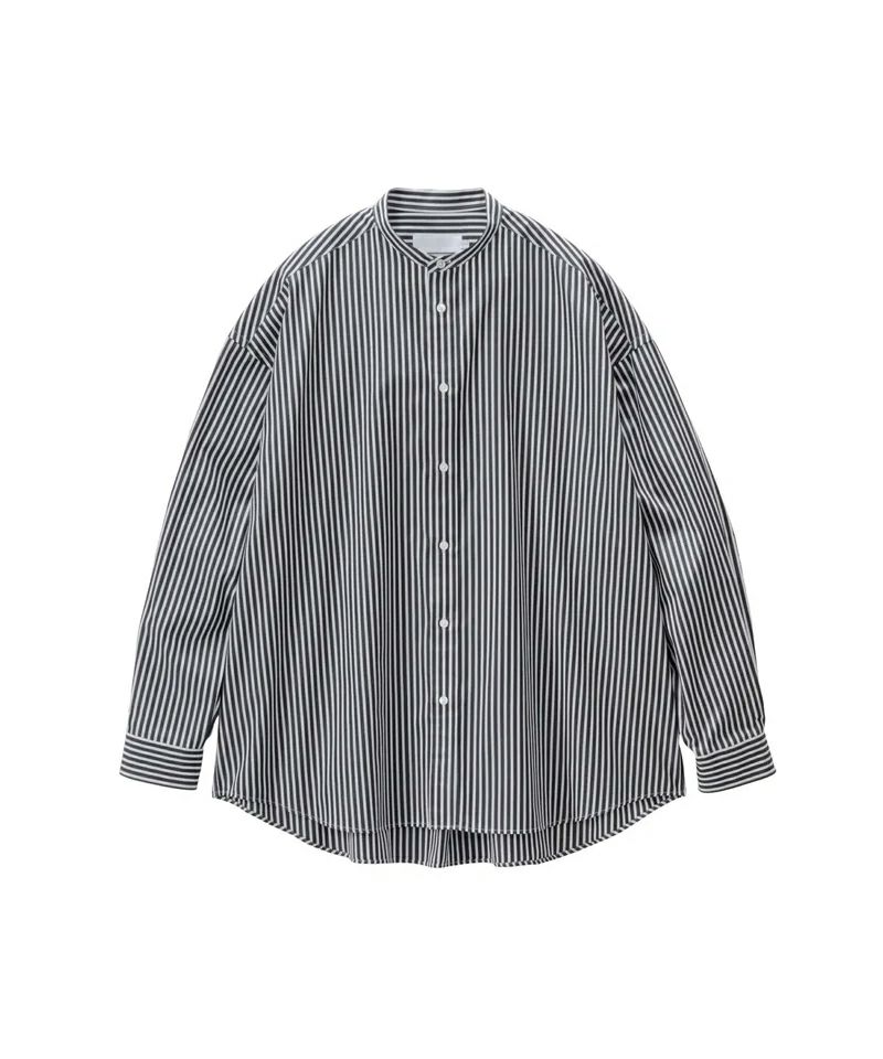 ＜Graphpaper＞High Count Broad L/S Oversized Band Collar Shirt