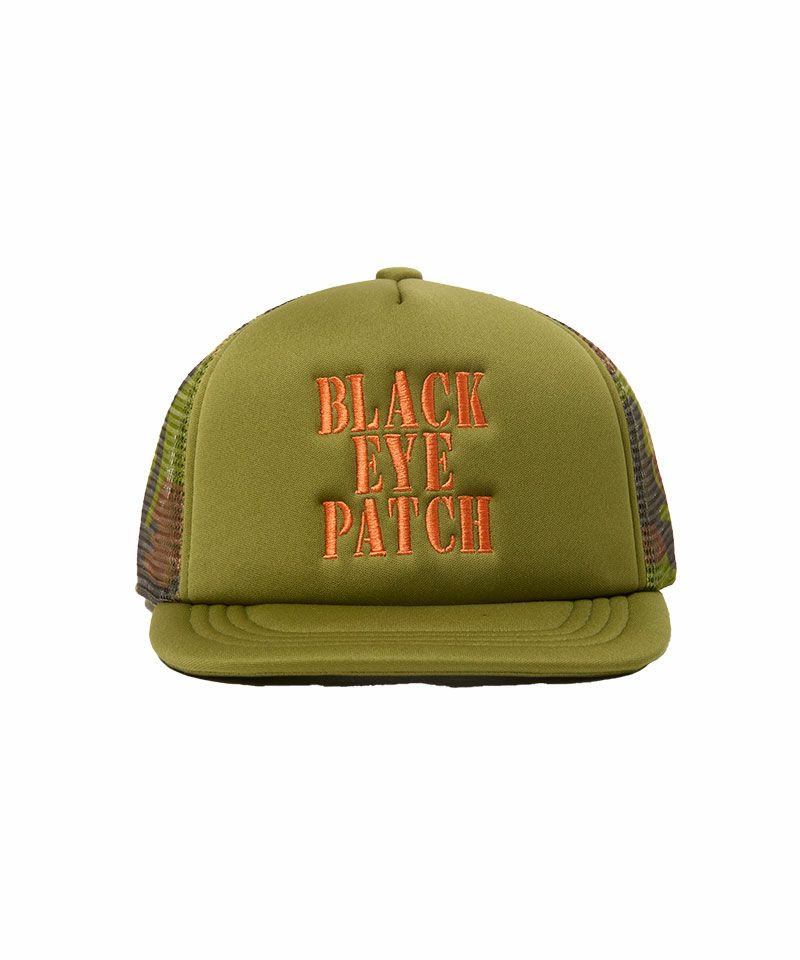 Retro Logo Mesh Cap ブラック完売 BlackEyePatch>STENCIL LOGO MESH CAP | MAKES ONLINE STORE