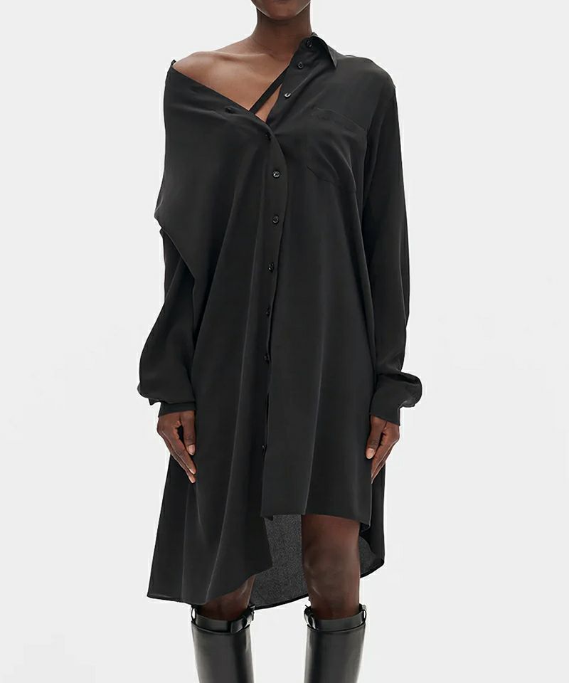 ＜Ann Demeulemeester＞HALINA DROP SHOULDER SHIRT DRESS
