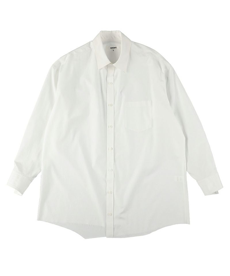 sulvam アシンメトリー オーバーサイズシャツ sulvam - アシンメトリー オーバーサイズシャツ / Gabardine