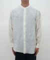 ＜blurhms＞Linen Band-collar Shirt