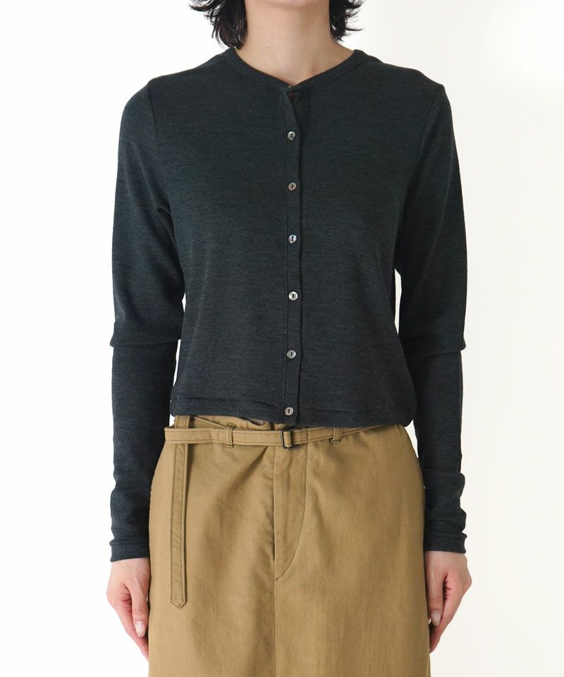 blurhms Wool Ramie Cardigan Jacket（blurhms＞Wool Rib
