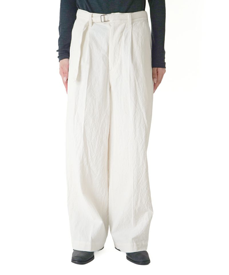 ＜blurhms＞Linen Cotton Belted Trousers