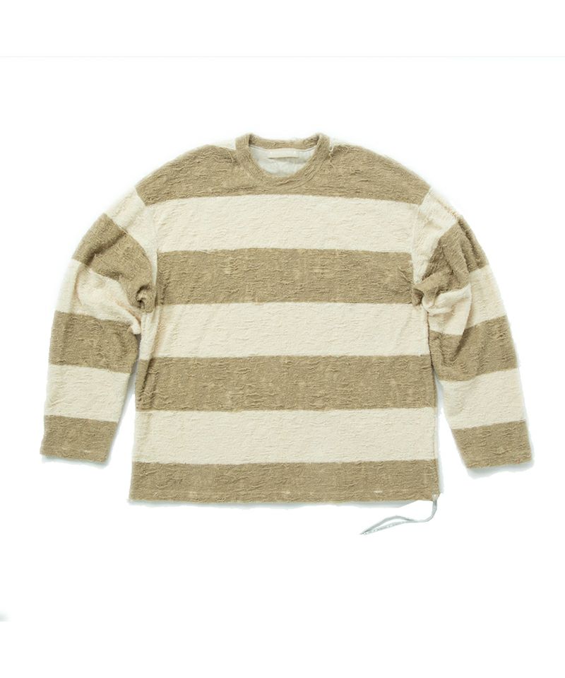 ＜MASTERMIND WORLD＞DAMAGE STRIPE LS TEE (MW25S15-TS019)