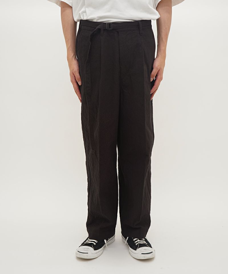 ＜blurhms＞Linen Cotton Belted Trousers