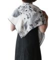 ＜Mame Kurogouchi＞Hand Printed Silk Scarf