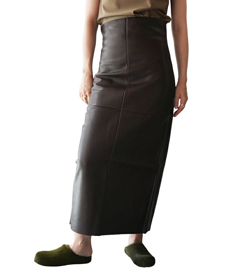 ＜GABRIELA COLL GARMENTS＞LEATHER HIGH WAIST SKIRT
