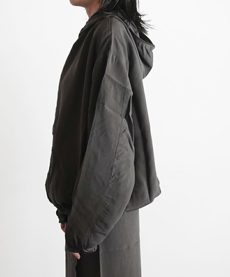 GABRIELA COLL GARMENTS＞CUPRO DOUBLE HOODED ZIPPER JACKET | MAKES