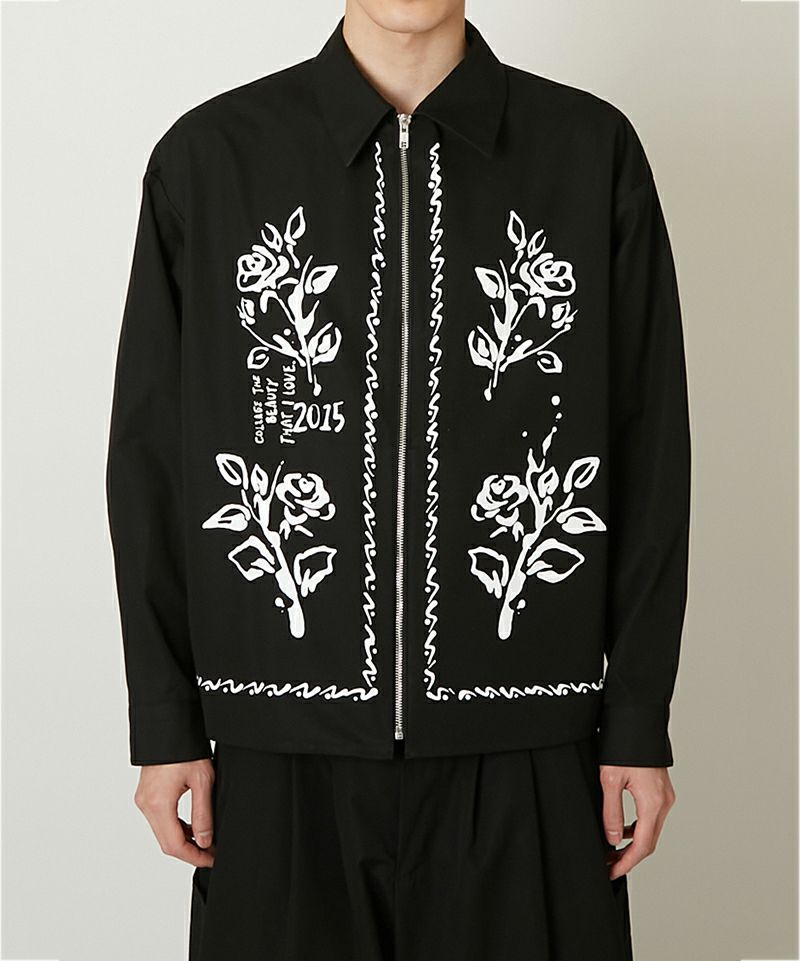 ＜ALMOSTBLACK＞WVN POTTERY PRINT ZIP SHIRTS