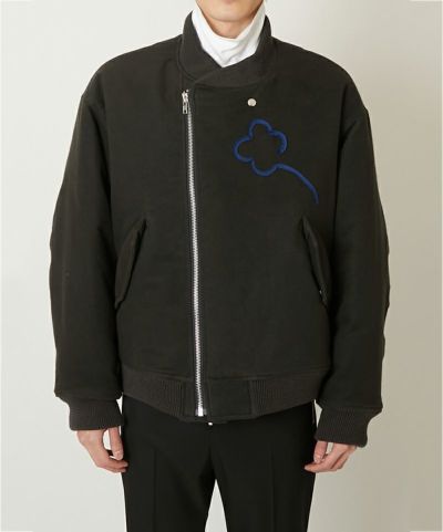 ALMOSTBLACK＞WOVEN CODE EMBROIDERY BLSN | MAKES ONLINE STORE