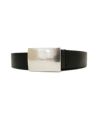 ＜HYKE＞LEATHER SQUARE BUCKLE BELT