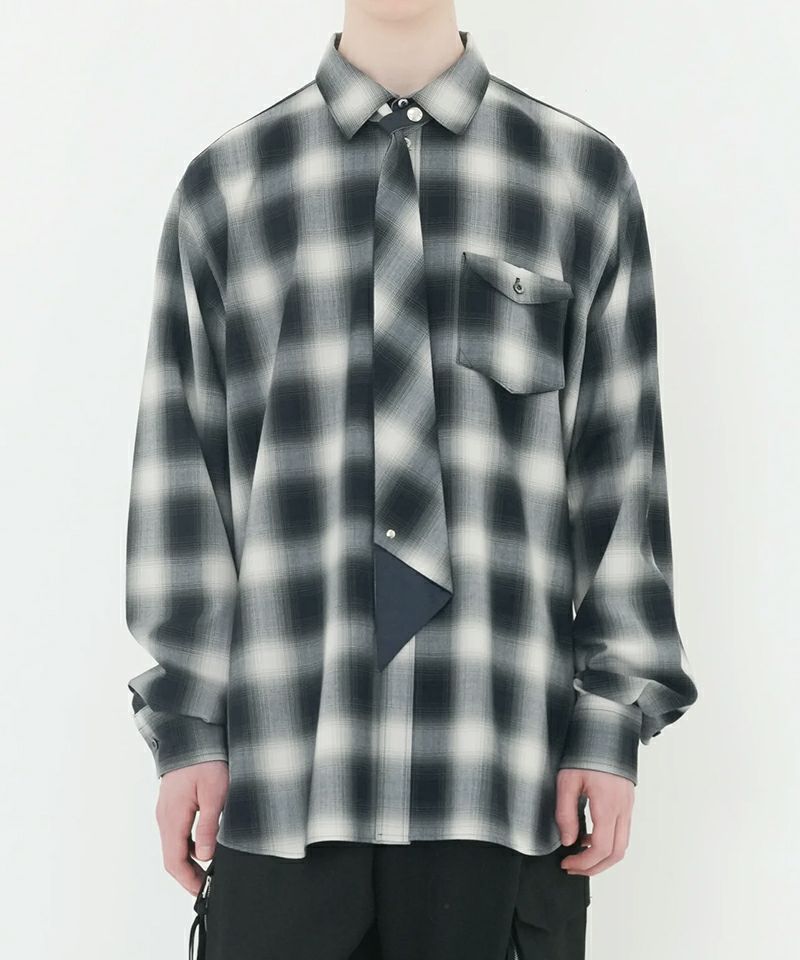 ＜Tamme＞NECKTIE SHIRT