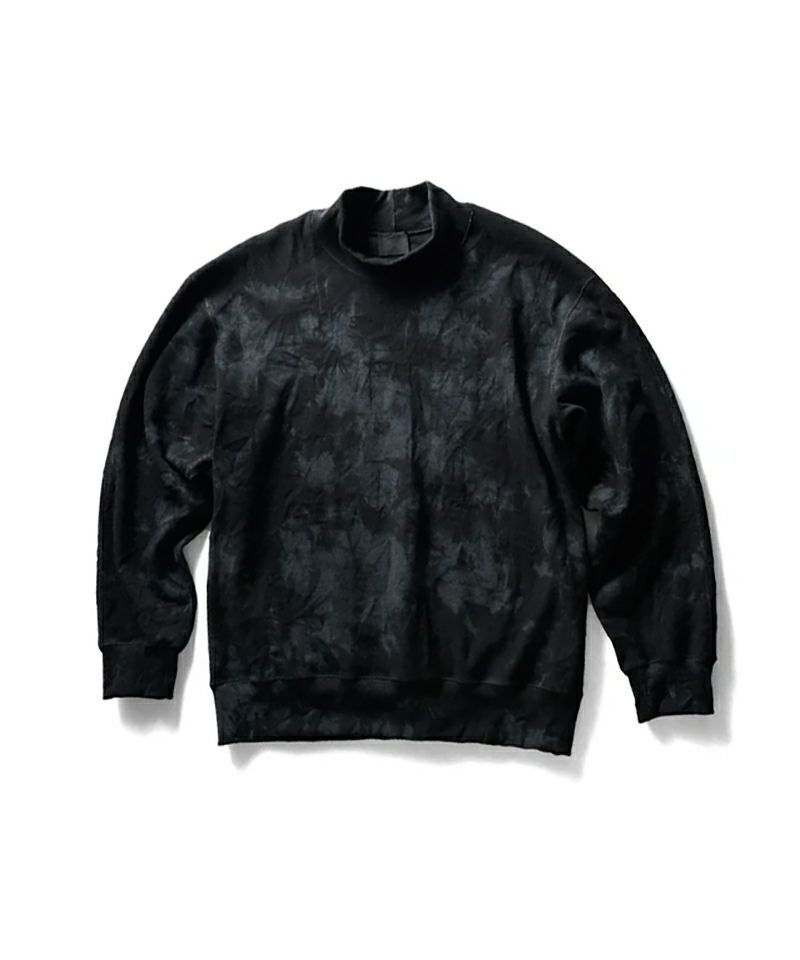 ＜山内＞有松絞り･モックネック・オールリブトレーナー