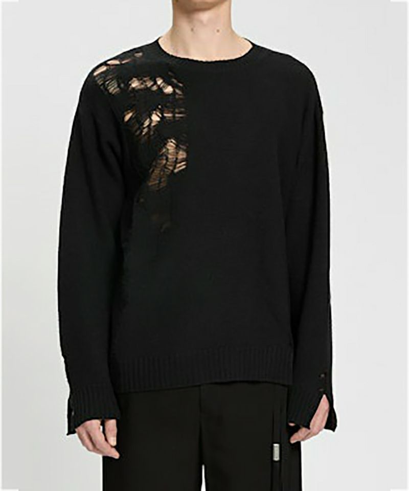 ＜Ann Demeulemeester＞WALDON DESTR.S-STITCH C/N SWEATER