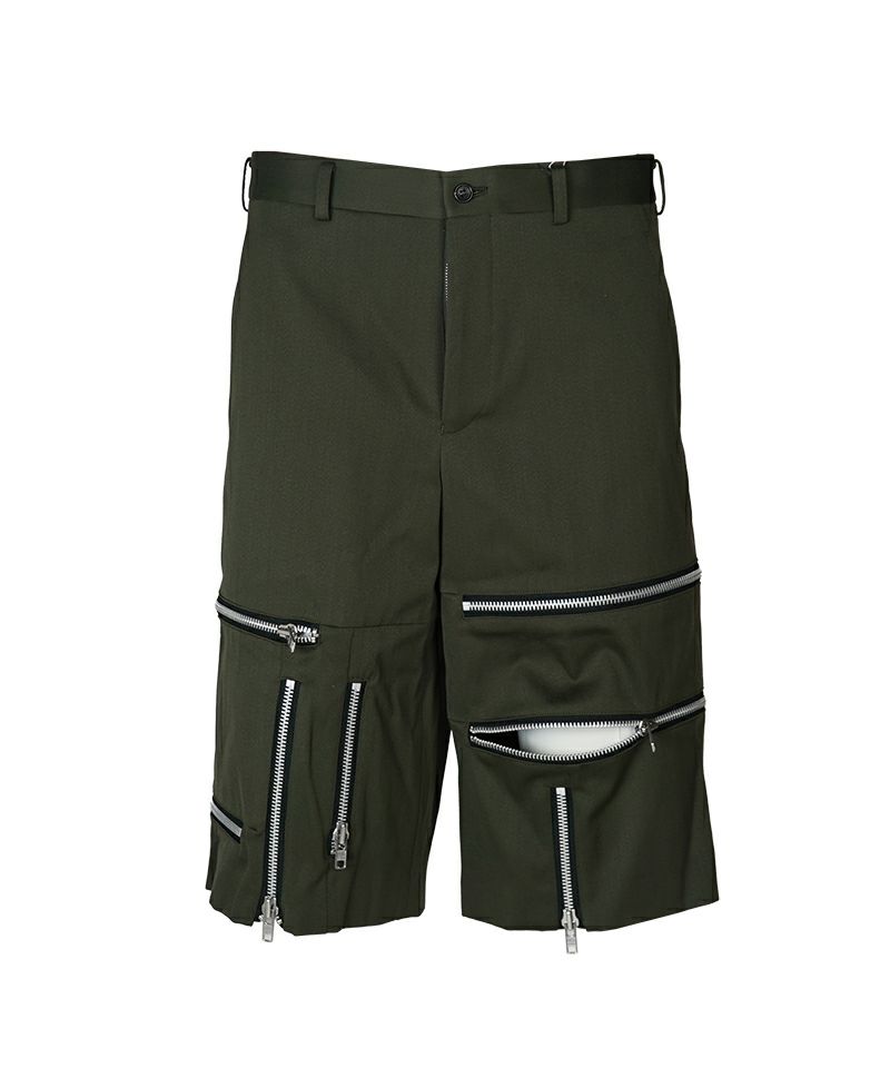 ＜COMME des GARCONS HOMME PLUS＞ウール/綿バックサテン ショーツ (PP-P008-051)