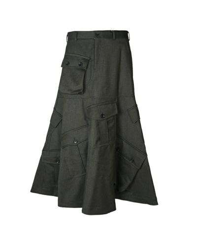 COMME des GARCONS HOMME PLUS＞ウール歪カルゼ スカート (PP