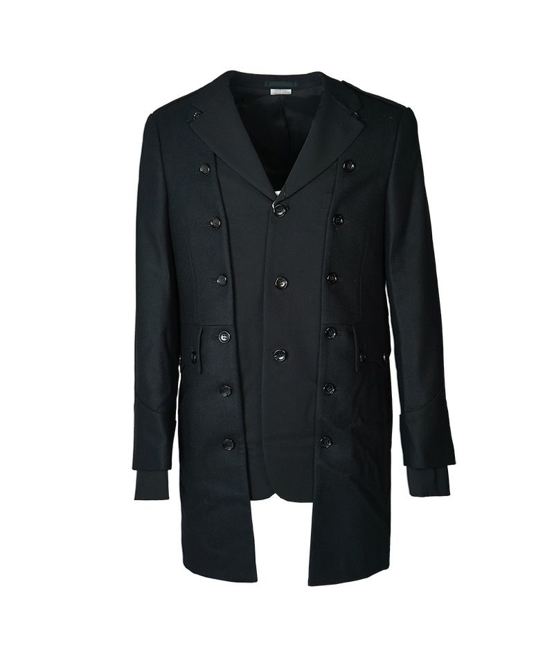 ＜COMME des GARCONS HOMME PLUS＞ウールギャバジン×ウール/ナイロンフラノ ジャケット (PP-J042-051)