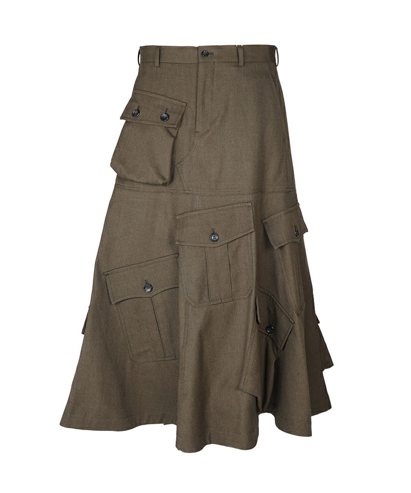 ＜COMME des GARCONS HOMME PLUS＞ウールトップ厚ギャバジン スカート (PP-A002-051)
