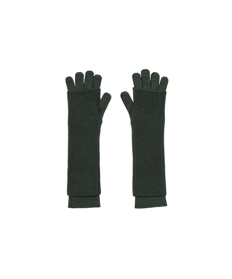 Graphpaper＞Mercerized Fine Wool Knit Layered Gloves | MAKES