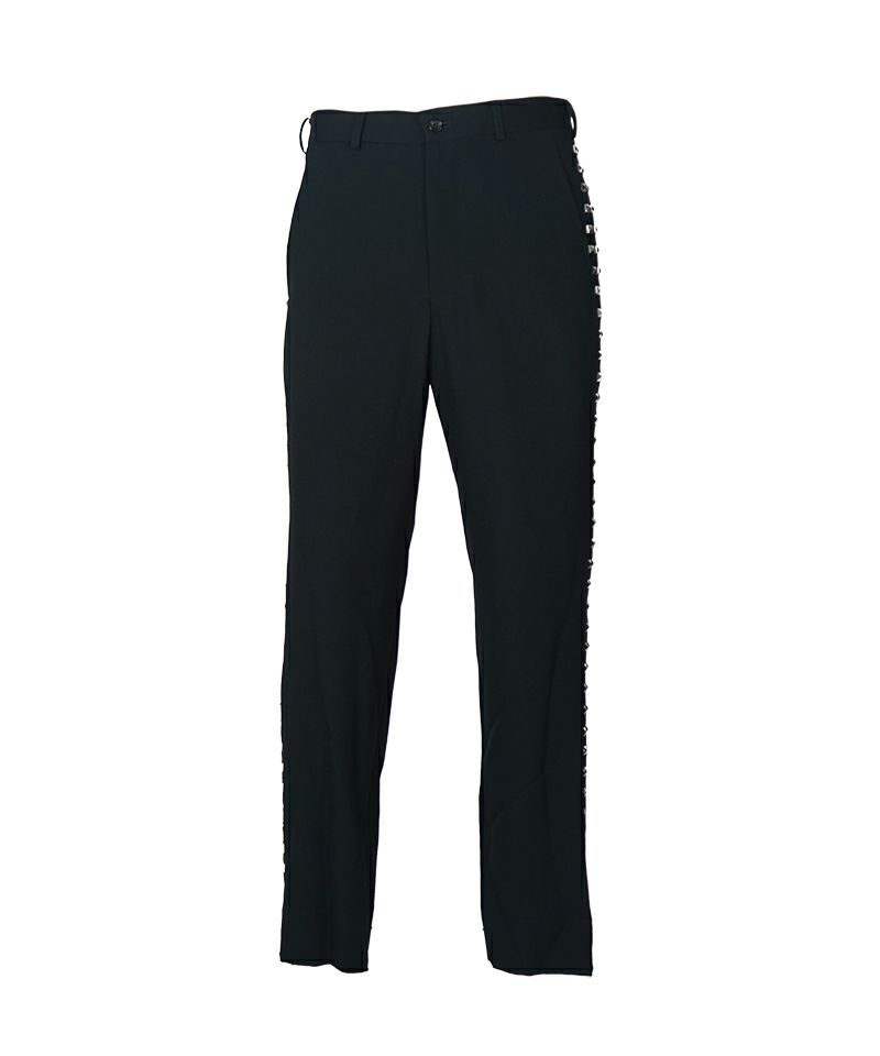 ＜BLACK COMME des GARCONS＞ウールギャバジン／スタッズ パンツ (1P-P001-052)