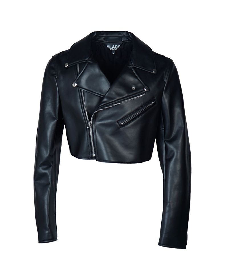 ＜BLACK COMME des GARCONS＞シンセティックレザー／スタッズ ジャケット (1P-J003-052)