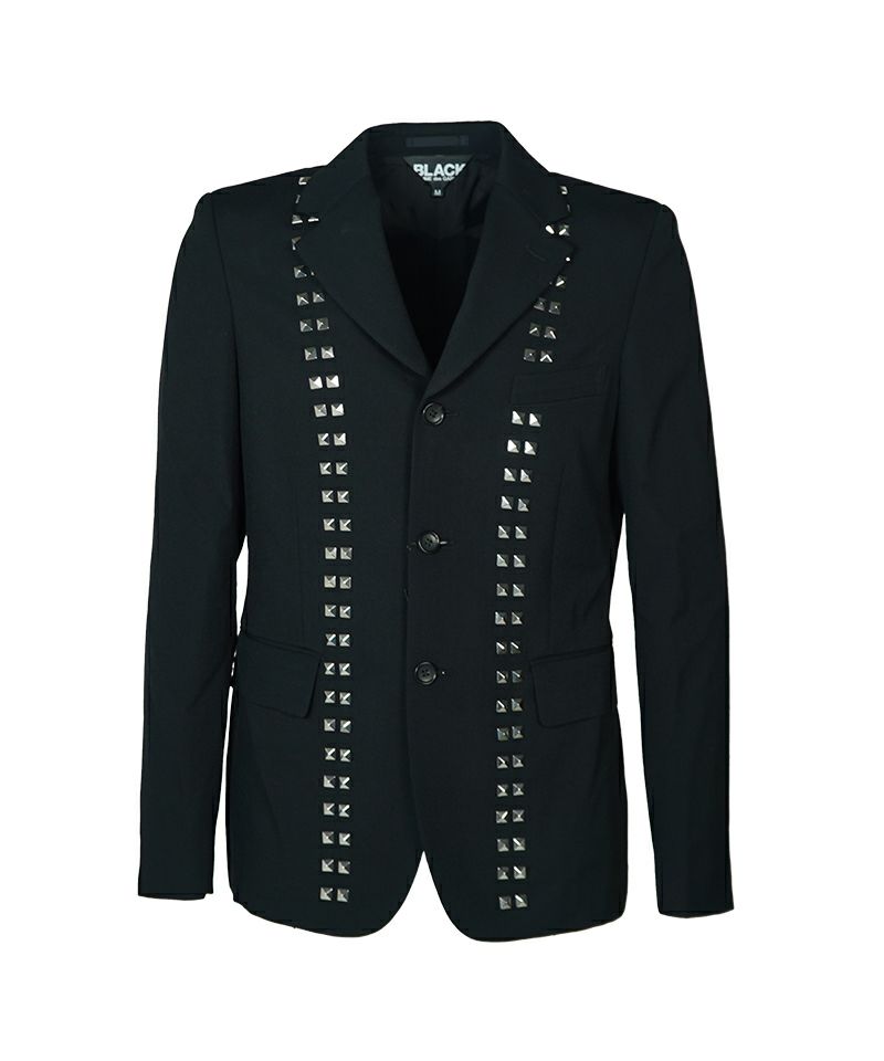 ＜BLACK COMME des GARCONS＞ウールギャバジン／スタッズ ジャケット (1P-J001-052)
