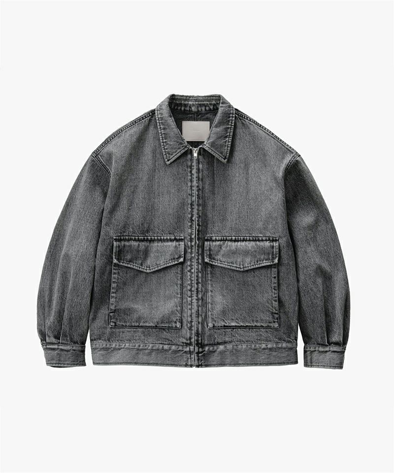 ＜Graphpaper＞Selvage Denim Zip Jacket - LIGHT FADE -