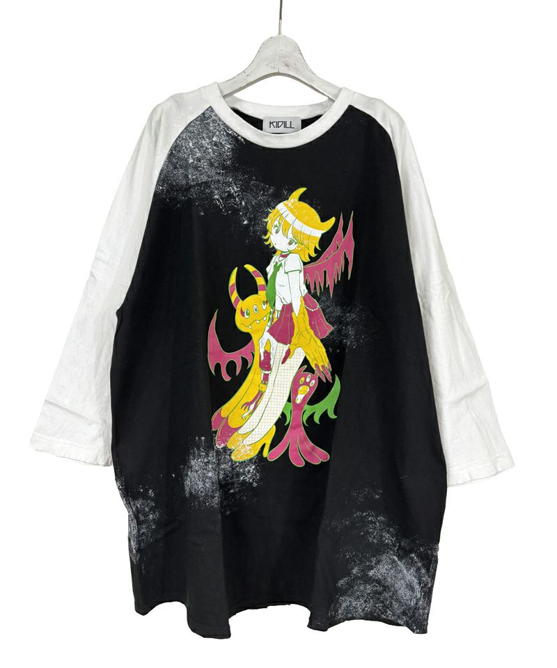 トップス KIDILL KIDILL HIGH NECK CRINKLE JERSEY PULLOVER SKULL PRINT PATTERN