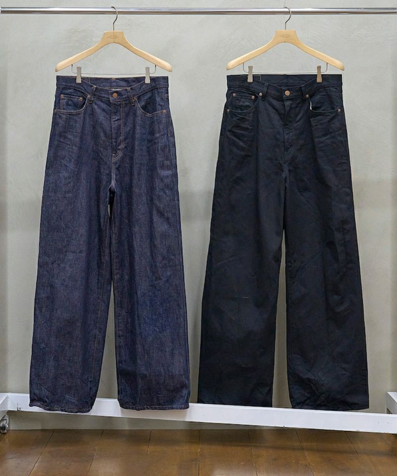 新品未使用★lig. M wide denim UNUSED＞13oz wide denim pants | MAKES ONLINE STORE