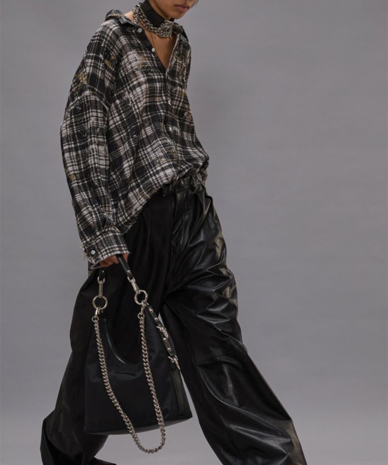 R13＞SHREDDED SEAM DROP NECK SHIRT | MAKES ONLINE STORE