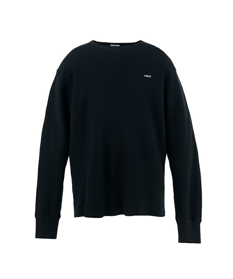 SAINT MICHAEL＞LS THARMAL TEE/THARMAL/BLACK | MAKES ONLINE STORE