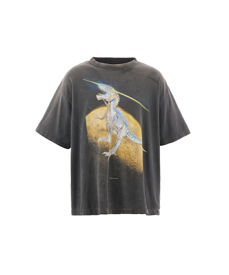 ＜SAINT MICHAEL＞SRYM_SS TEE/T-REX/BLACK