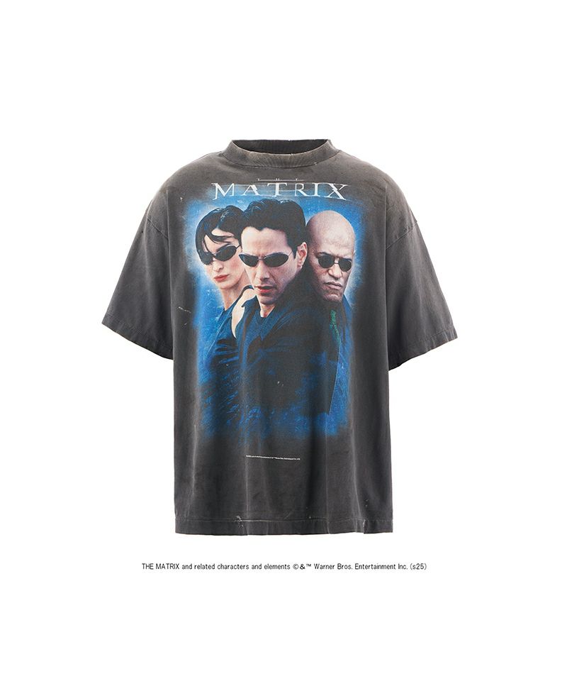 ＜SAINT MICHAEL＞MTRX_SS TEE/THE MATRIX WHITE LOGO/BLACK