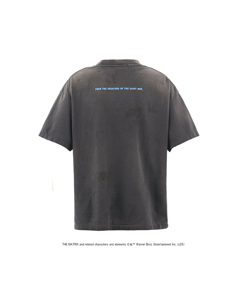 SAINT MICHAEL＞MTRX_SS TEE/THE MATRIX WHITE LOGO/BLACK