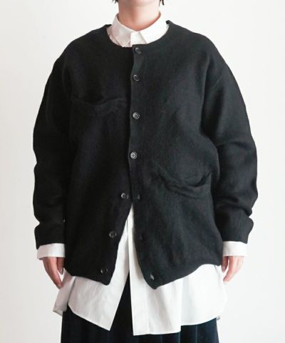 pillingsピリングス　ハンドクラッシュカーディガン cardigan / white / ダイヤのカーディガン | シープ / SHEEP