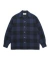 ＜WACKO MARIA＞OMBRE CHECK OPEN COLLAR SHIRT L/S